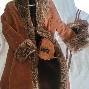 Leather coat (XL) and hat (L/XL)